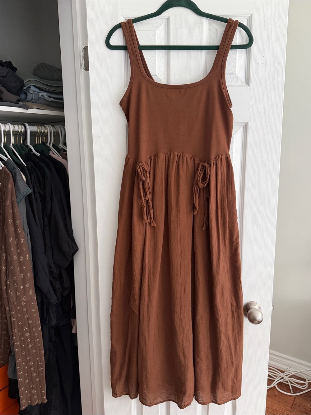 aerie Rust Brown Sleeveless Maxi Dress